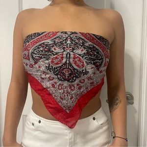 100% pure silk vintage paisley scarf